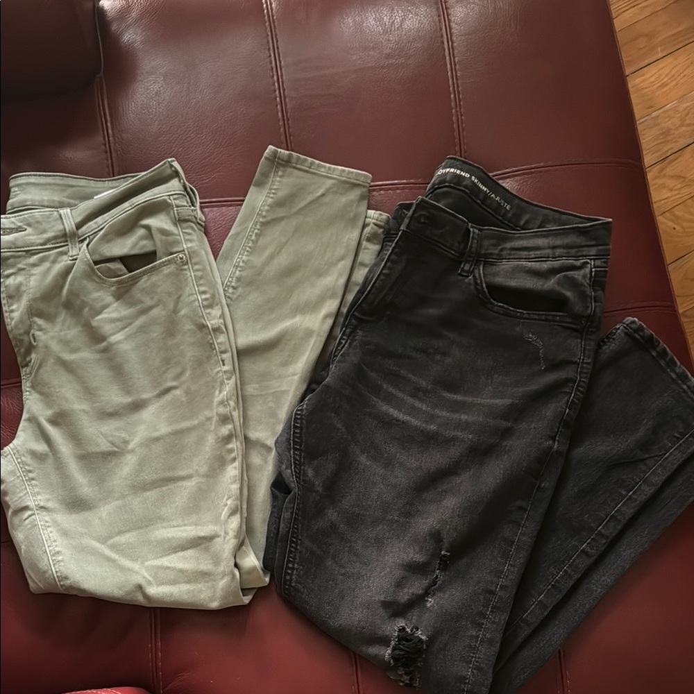 Stylish Black and Cream Women's Jeans